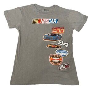 NASCAR Manufactured By Freeze NASCAR Daytona 500 Gray TShirt Sz Large embroider